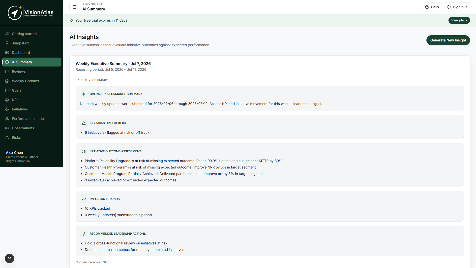 AI Summary sections in the app